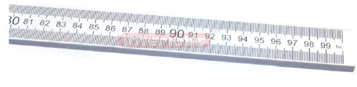 METER RULE, PLASTIC Horizontal reading, double scale reading in centimeters, both edges graduated 1-100cm x 1mm